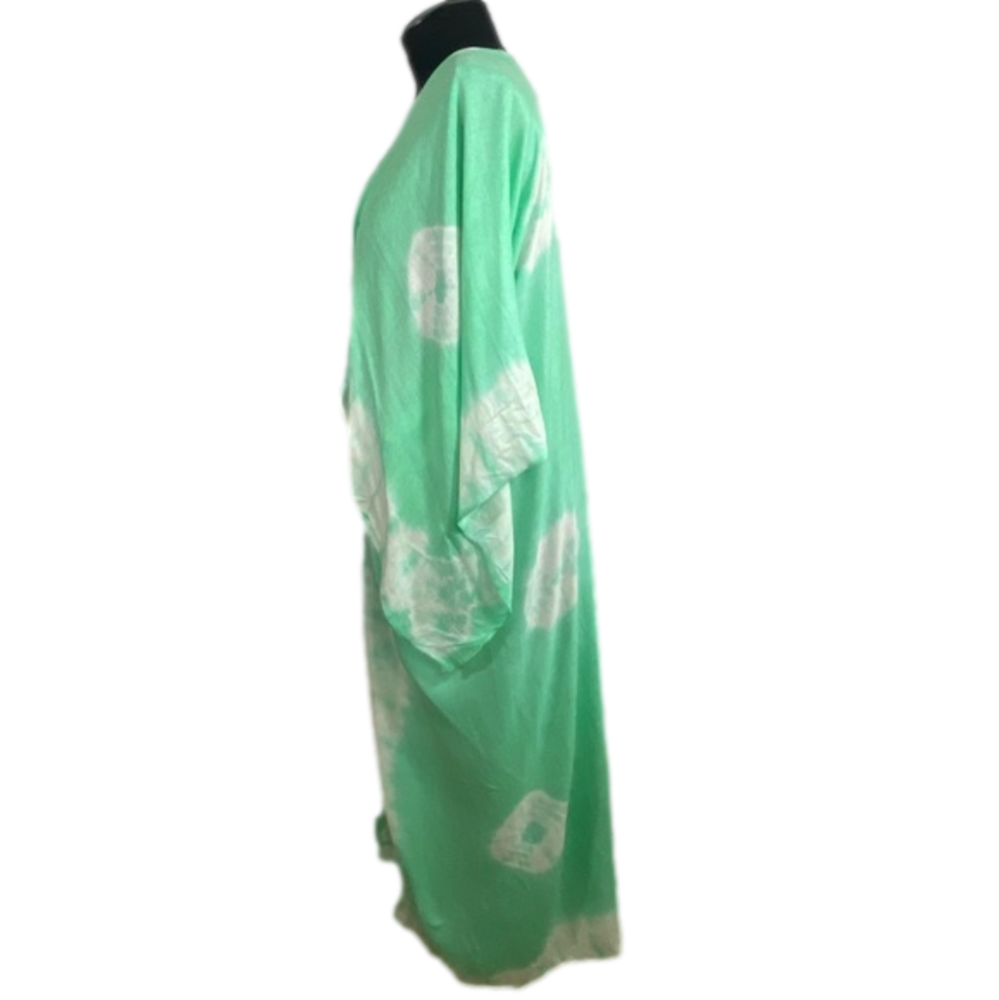 Free People Mint Green & White Spell Bound Tie Dye Kimono NWOT Size OS SKU1104 - Picture 4 of 8